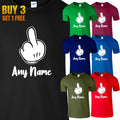 Personalized Finger Customized Name Sarcastic Men's T Shirt New USA Gift S-3XL
