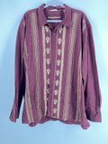 Tommy Bahama Shirt Mens XXL Long Sleeve Button Down Shirt Embroidered