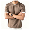Men's Casual Short Sleeve Polyester Top Loose Fit for Vacation Daily Life