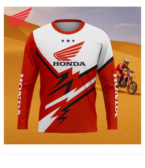 Motorcycle Racing Team Men's Long Sleeve Round Neck T-shirt