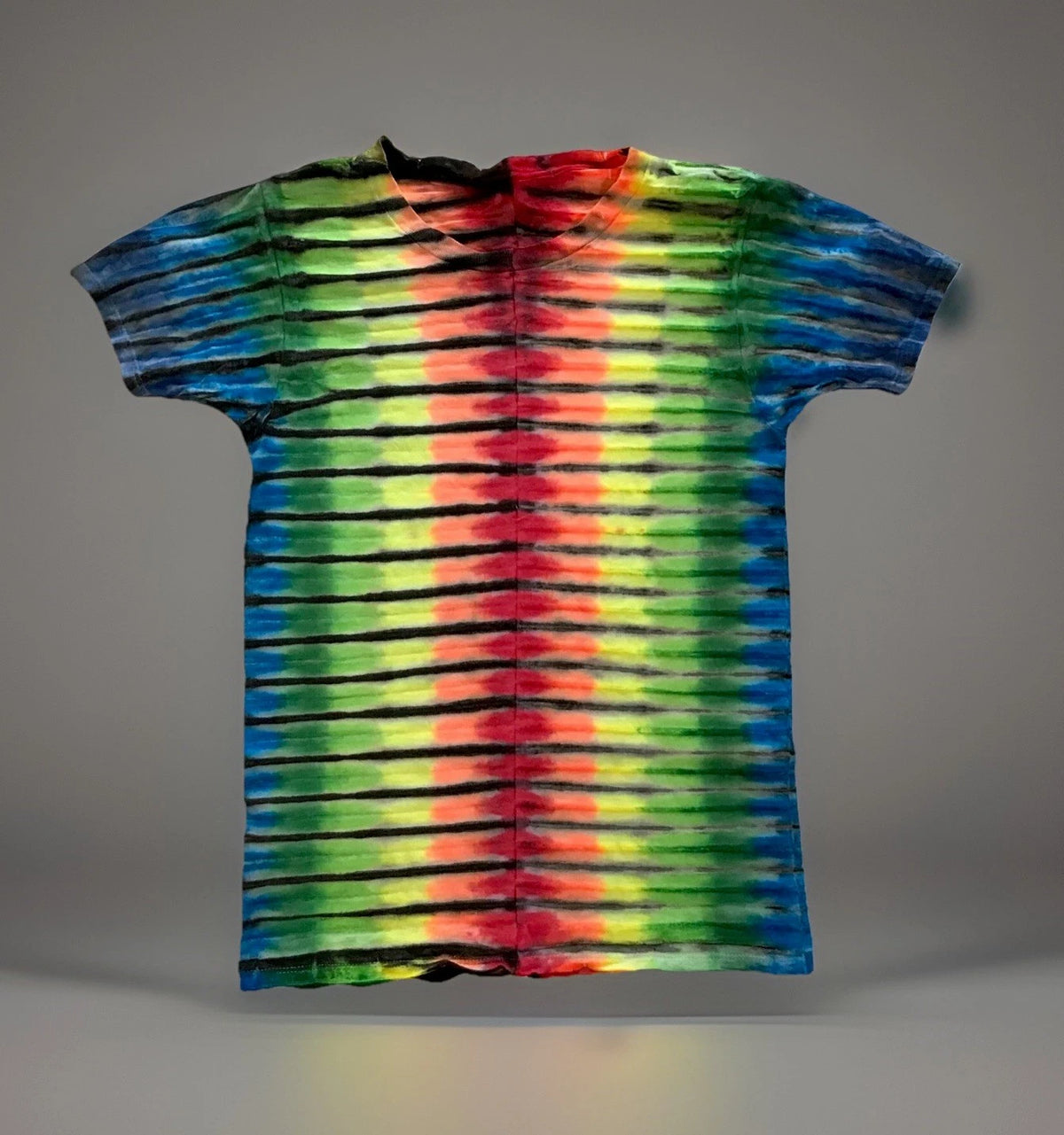 *New* 2XL - Sm Handmade Tie Dye, Rainbow Lava Bands (No pink) Crew or V-Neck