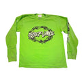 Melrose Place Mens Observance Graphic Long Sleeve T-Shirt Neon Green Flame L