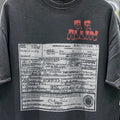 90s GG Allin Death Transcript Promo T-Shirt Black XXL
