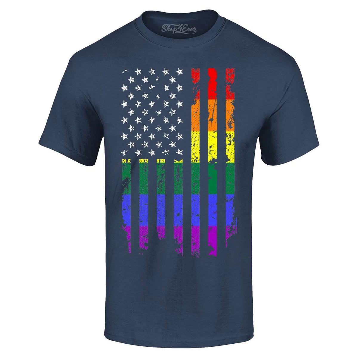 Distressed Rainbow Flag T-shirt Gay Pride LGBTQ+ Shirt