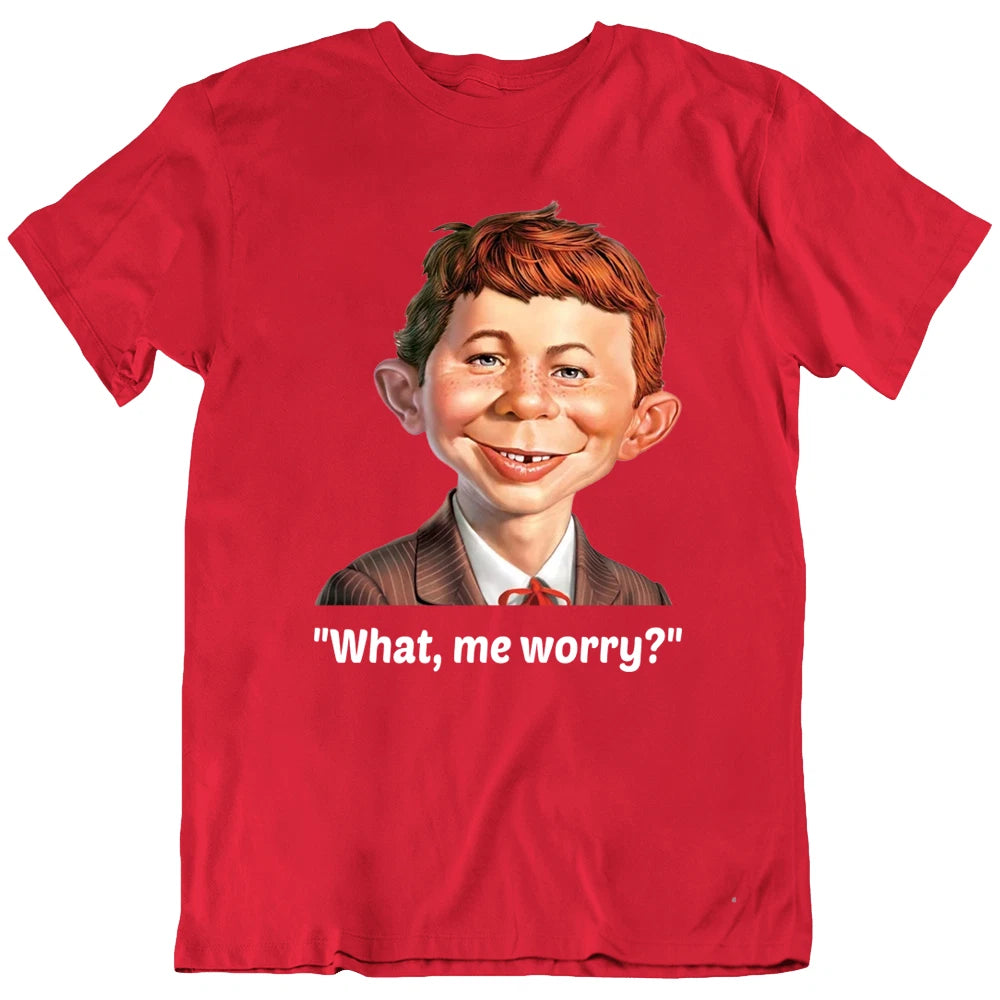 What Me Worry? Alfred E. Neuman Funny T Shirt Tee Gift New