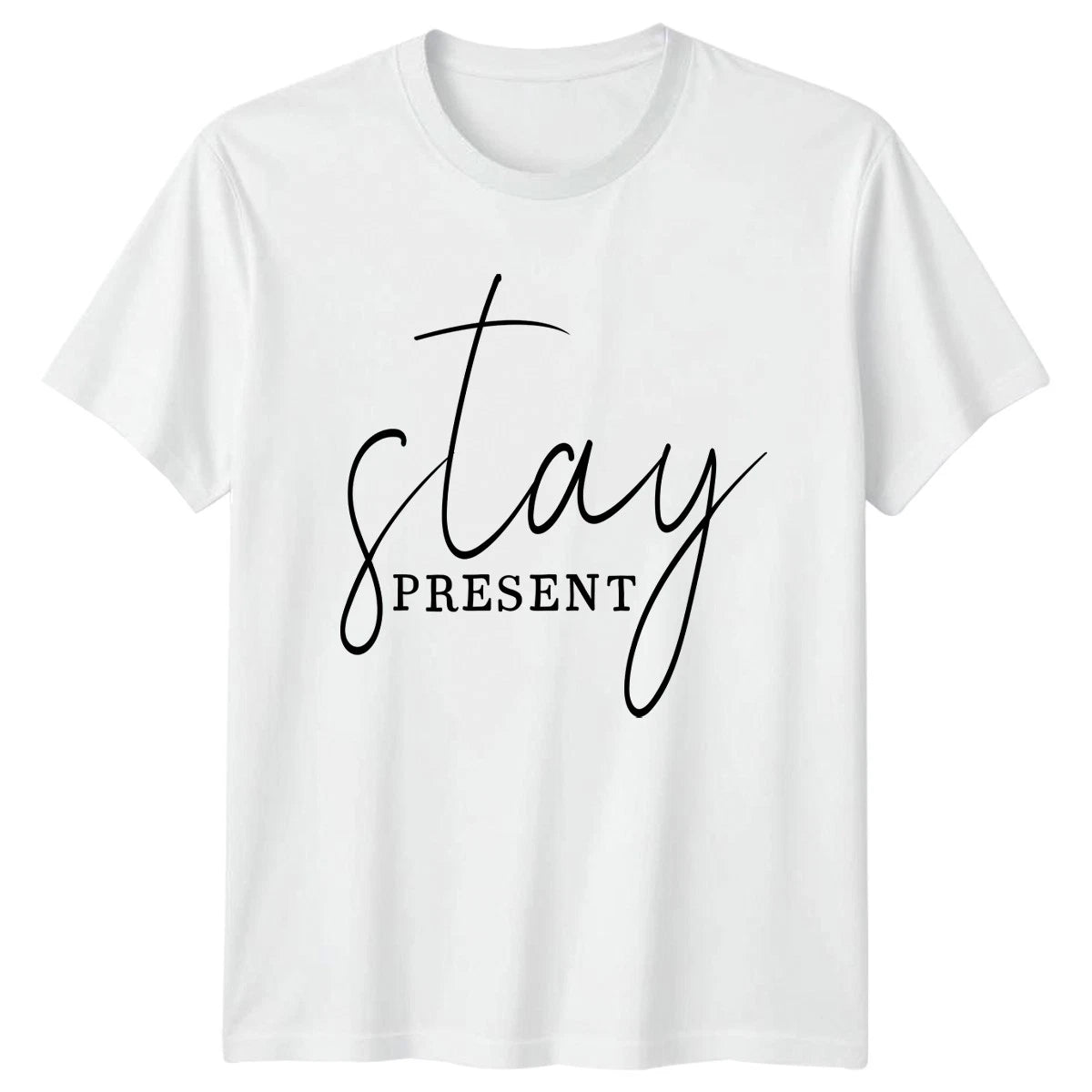 Stay Present T-Shirt Meditation Mindfulness Birthday Gift For Him And Her
