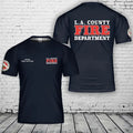 Custom Name And Rank Los Angeles County Fire Department - LACoFD T-Shirt 3D