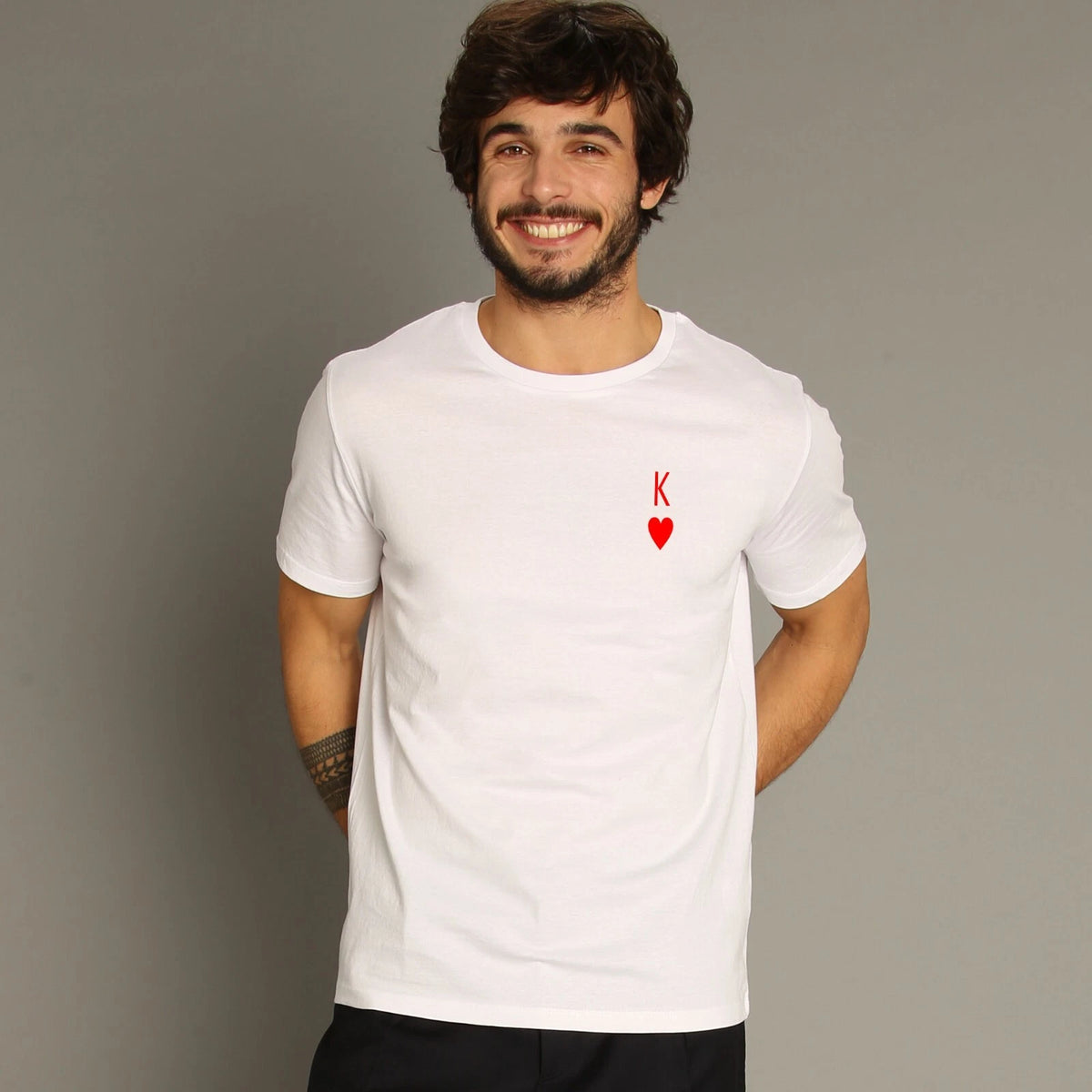Men's Short Sleeve T-Shirt White, KING