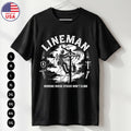Lineman T-Shirt Power Line Worker Gift Graphic Tee S-5XL