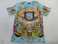 Vintage Y2K Ed Hardy Christian Audigier AOP Graphic Tee Shirt Size L