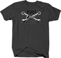 Built Not Bought Classic Hotrod Tshirt for Men Dark Gray