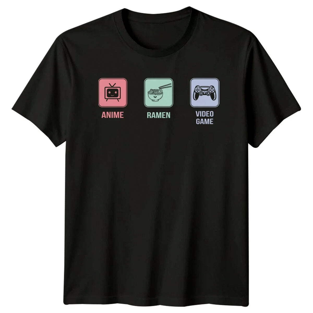 Anime Ramen Video Game T-Shirt, Kawaii Anime Manga Lover Tee