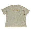 Converse Men’s T-Shirt Cream Loose Fit Short Sleeve Embroidered Logo Size Medium