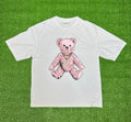 Joyrich Men's White Rock Bedazzled Teddy Bear T-Shirt Size Small - 100% Cotton