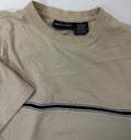 Vintage 90s Puritan Shirt Men Medium Minimal Beige Stripe Skate Surf Outdoors