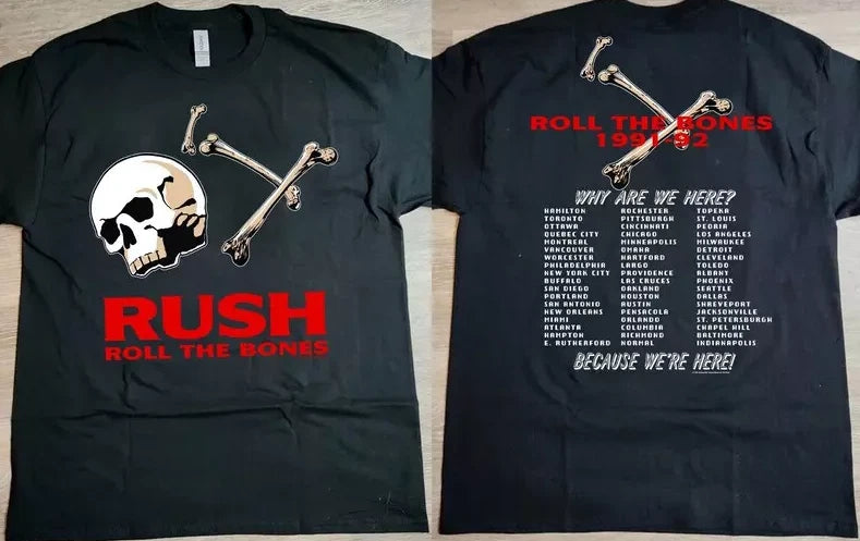 Rush Roll The Bones 1991-92 Why Are We Here T-Shirt, Rush Roll The Bones Tour