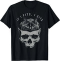 If It Fits I Sit Black Cat Skull Minimalist Meme Humor T-Shirt
