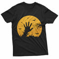 Moon Vintage Scary Spooky Horror Zombie Hand Halloween T-Shirt