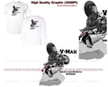 Yamaha V Max V-Max VMax Motorcycle On Steroids Biker DigiRods Cartoon T Shirt