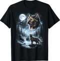 Tortoiseshell Cat Howling at Moon 90's Retro T-Shirt