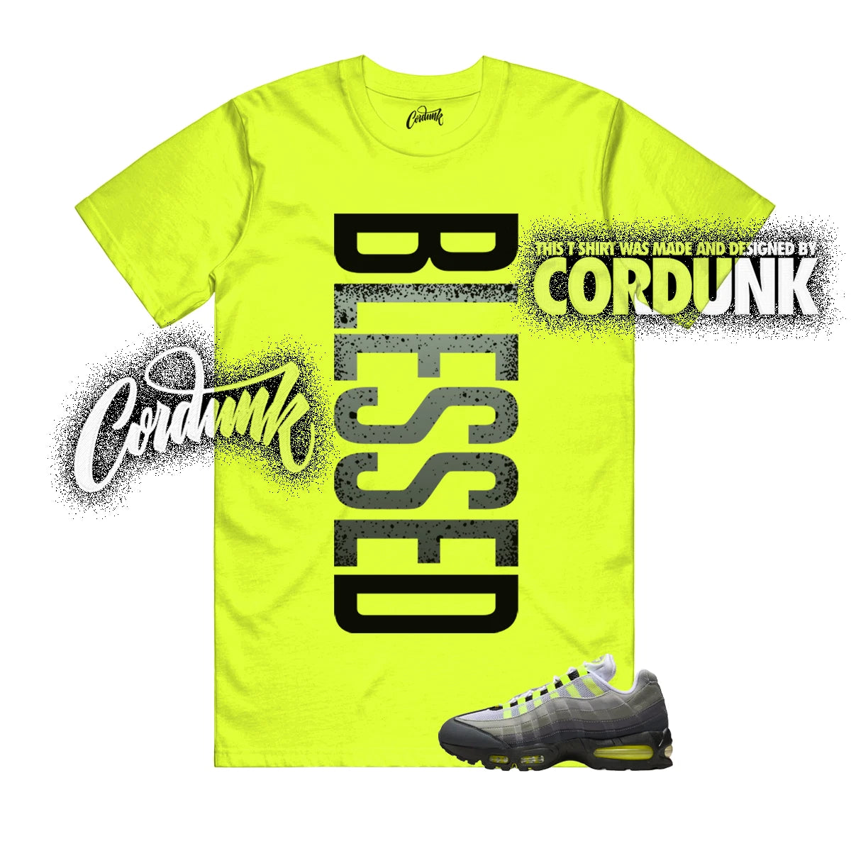 Air Max 95 Big Bubble Neon Yellow Black Cool Grey OG 2026 T Shirt Match VERTBLS