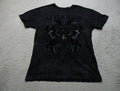 Affliction Shirt Mens Medium Black Live Fast Lions Cross Gothic Graphic Tee Y2K