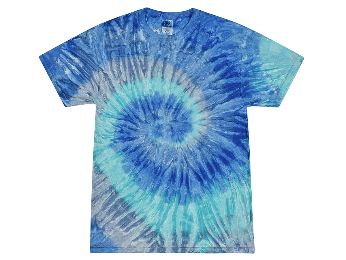Multi-Color Tie Dye T-Shirts,  Kids & Adults Short Sleeve Cotton Colortone