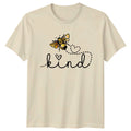 Bee Kind T-Shirt, Floral Bee with Heart, Inspirational Slogan Tee