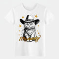 Western Cowboy Cat Meowdy Graphic T-Shirt - Funny Cat Lover Tee