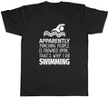Punching People is Frowned Upon That's Why I Do Swimming Men Unisex T-Shirt Tee