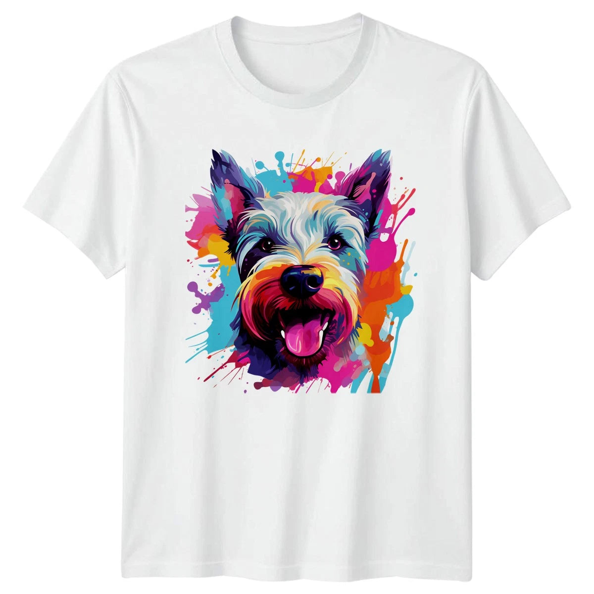 Colorful Terrier Dog Face T-Shirt Pet Lover Gift For Him And Her