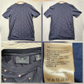 Scotch & Soda Printed T-Shirt Mens M Navy Blue Allover Dot Cotton Tee