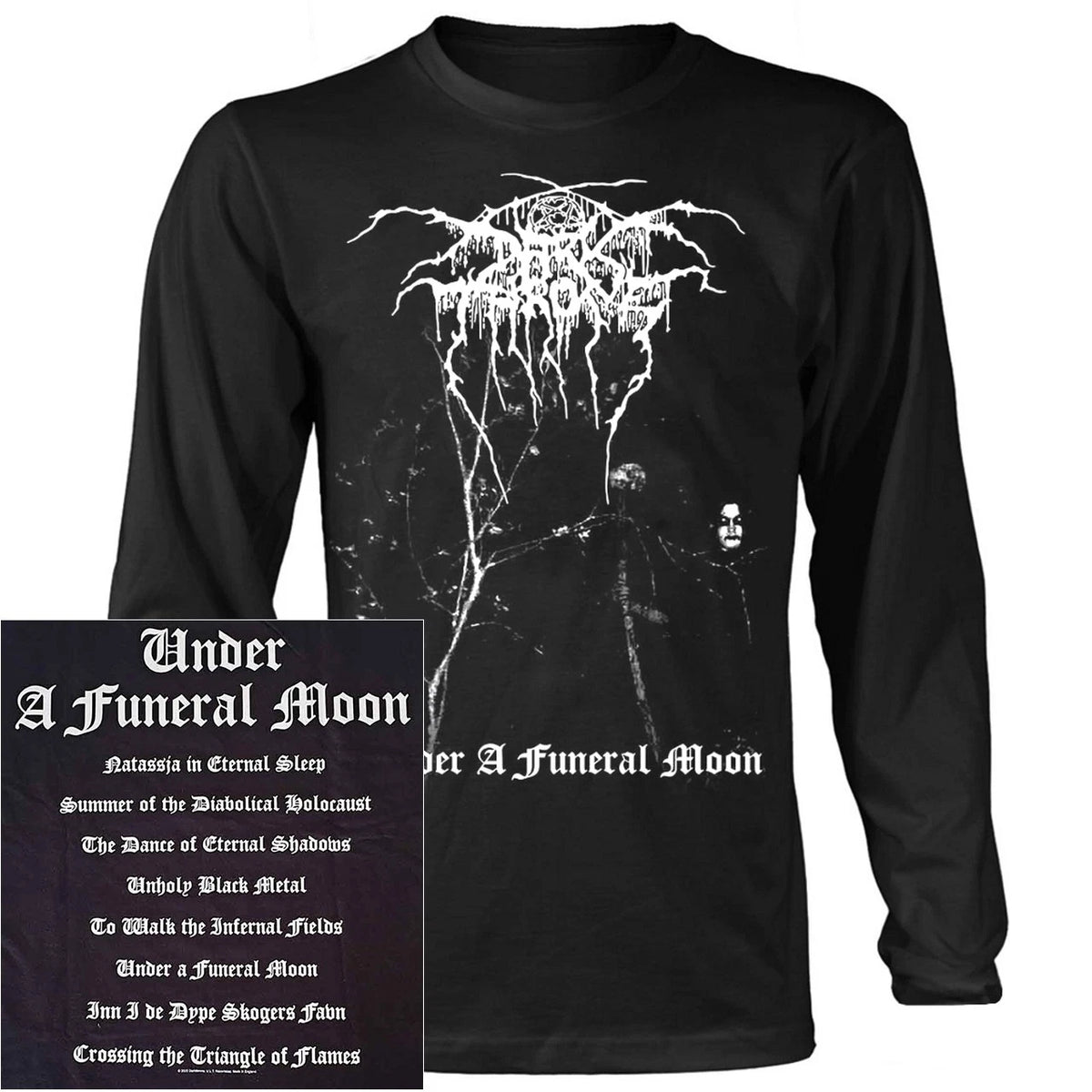 Darkthrone Under A Funeral Moon Album Long Sleeve Shirt S-XXL Official Merch