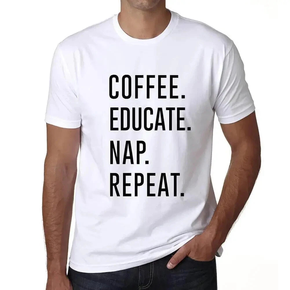 ULTRABASIC men's t-shirt coffee education nap rehearsal coffee