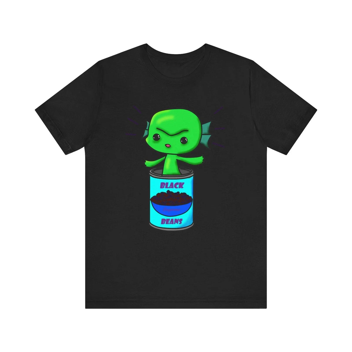 Funny Black Legume Creature Tee Shirt, Graphic Tee, Novelty Tee, Humorous