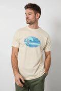 Maine Yellow Printed T-Shirt Mens Casual T-Shirts