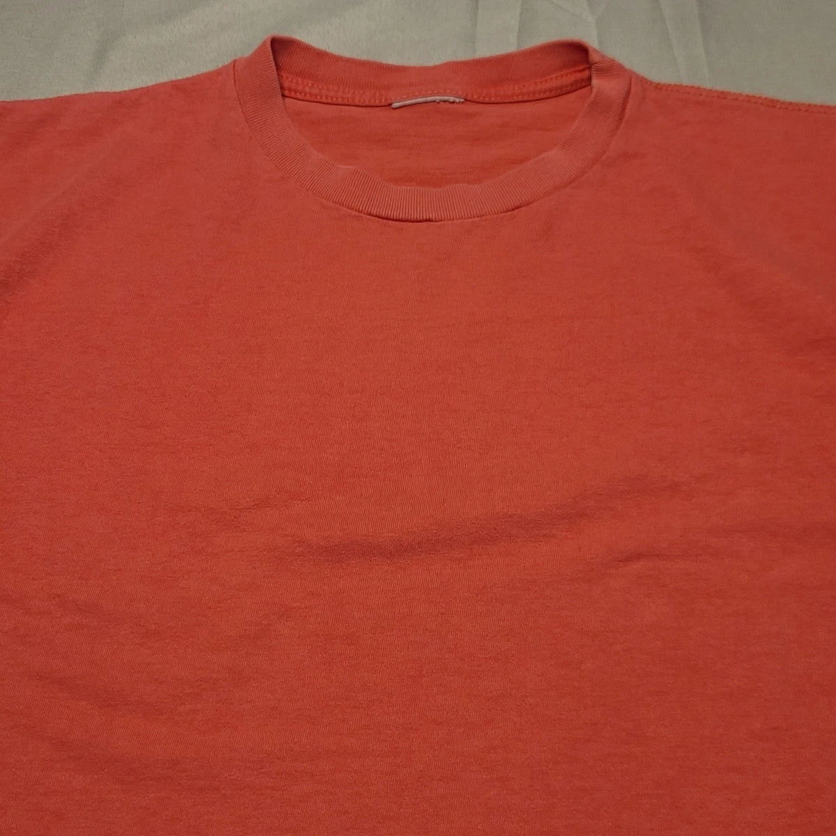 Unbranded T-Shirt Mens XL Salmon Pink Short Sleeve Crewneck Basic Tee Casual