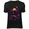 Chibi Mushroom Skull House - Neon Windows, Glowing Fungi & Cute Gothic Fairytale