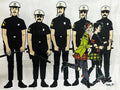 LOVE AND ROCKETS: COP T-Shirt by Graphitti Designs Size Double Sided Comic NEW