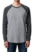 AMERICAN EAGLE Super Soft Raglan Thermal Shirt Long Sleeve Size M Gray