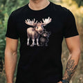 Mens Moose and Bear Print Cotton T-Shirt Size XS to 5XL