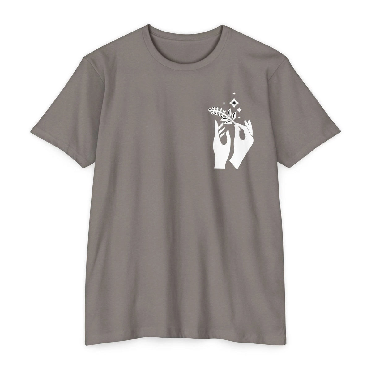 Minimalist Moon Stars Hands Tee Soft Lightweight Cotton Blend Casual Shirt