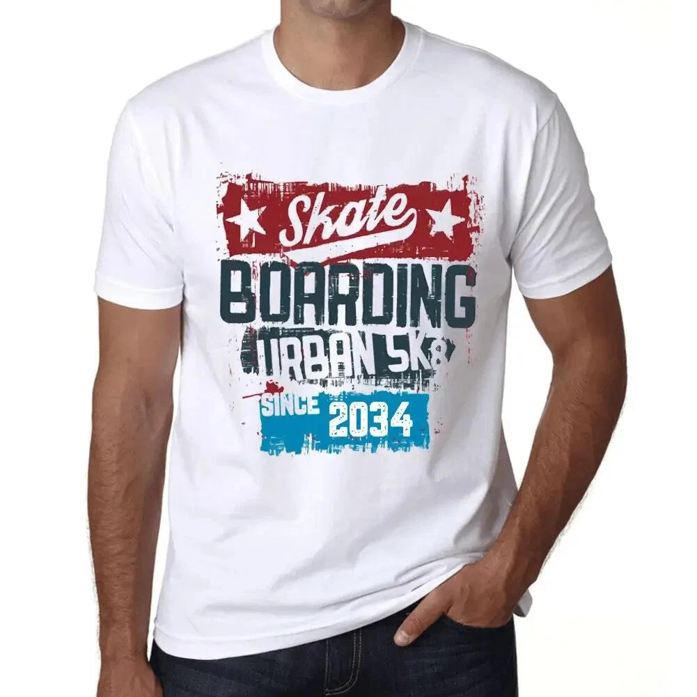 Men's Graphic T-Shirt Urban Skateboard Since 2034 Eco-Friendly Limited Edition