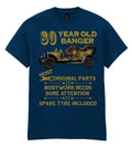 Mens 80th Birthday T-Shirt 80 Year OLD BANGER Funny Classic Eighty Gift Top