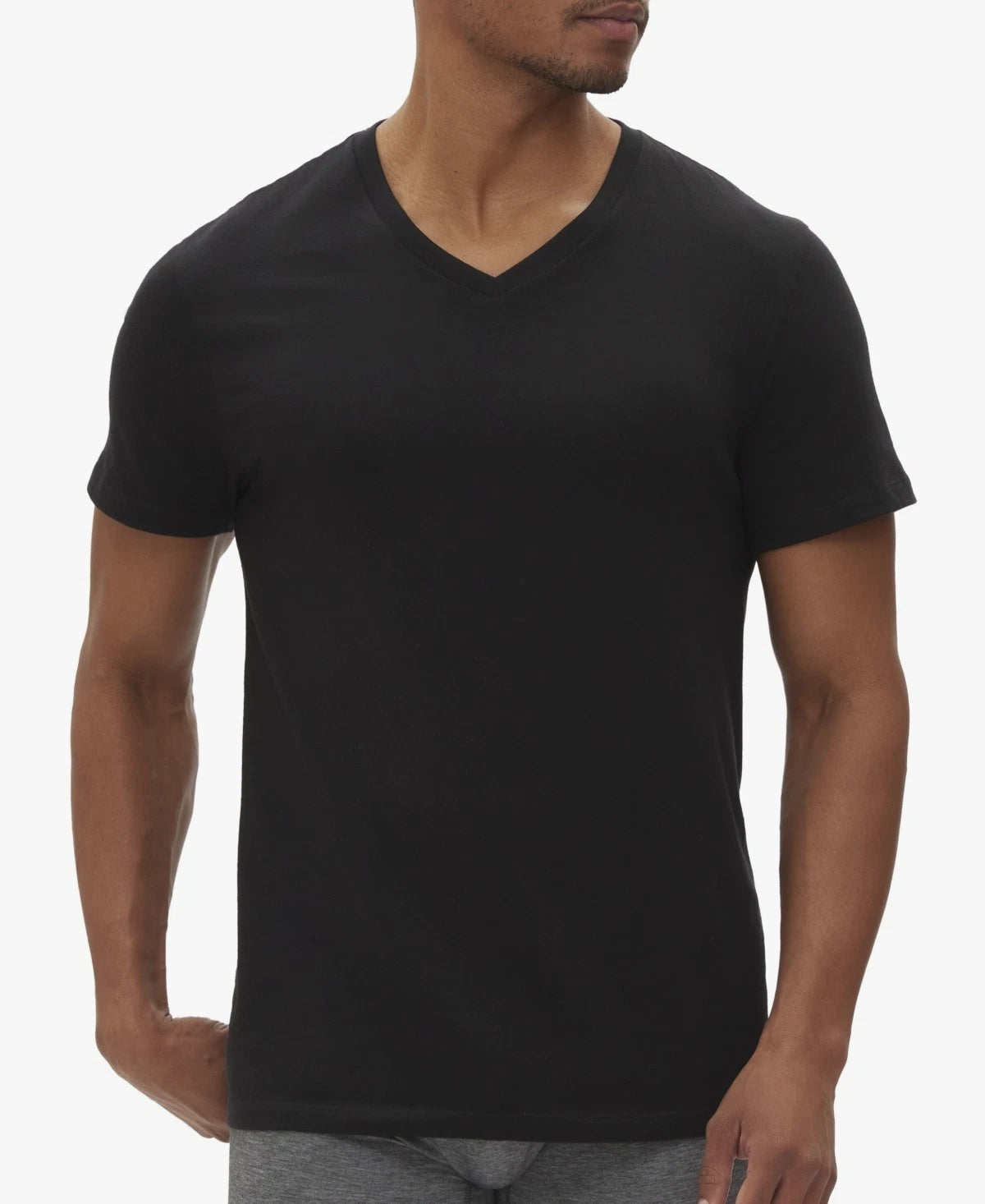 Gap Men's 3-Pack V-Neck Undershirt Size Small S Cotton Classic-Fit Black T-Shirt