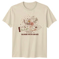 Wherever Life Plants You Bloom With Grace Boho Celestial T-Shirt