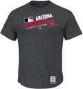 Majestic Men's Arizona Diamondbacks Short Sleeve Crew Neck T-Shirt, Gray, Large