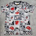 Oh Snap Shirt Mens Medium Pop Art Comic Graphic Lips Crying Car Pizza Polyester