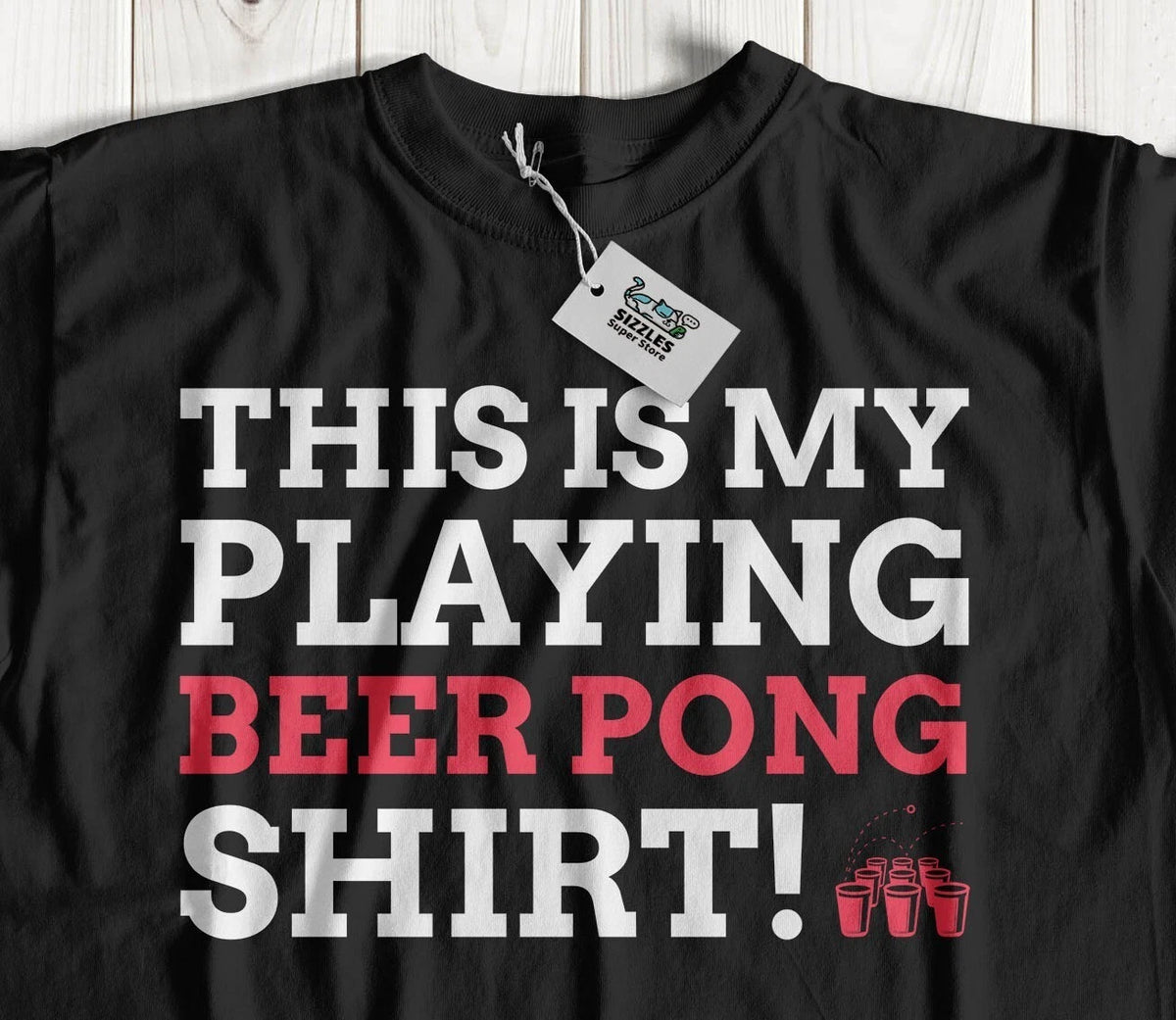 Unisex Beer Pong T-Shirt University Drinking Game Gifts & Drinker Tee