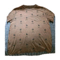 Creative Destruction Chocolate Brown Pug T Shirt w/Button Front Pocket-Sz L-PUGS